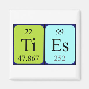 aimant de nom de table périodique cravate