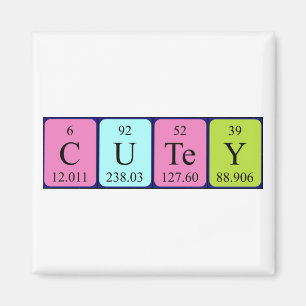 Aimant de nom de table périodique Cutey
