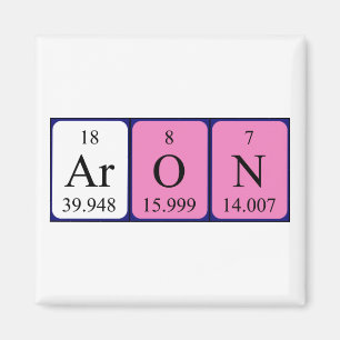 Aimant de nom de table périodique d'Aron