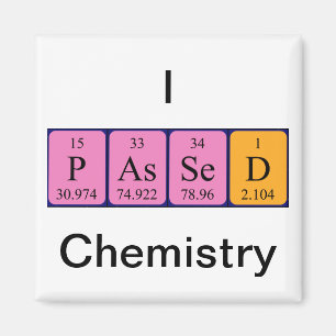 Aimant de nom de table périodique de la chimie pa