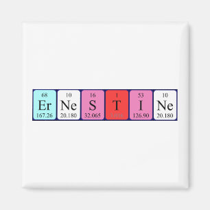 Aimant de nom de table périodique de la grêle