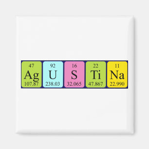 Aimant de nom de table périodique de l'Argentine