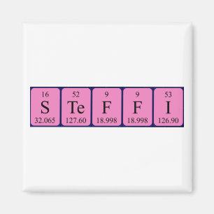 Aimant de nom de table périodique de Steffi