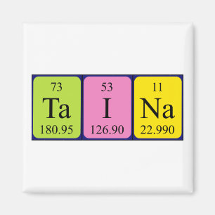 Aimant de nom de table périodique de Taina