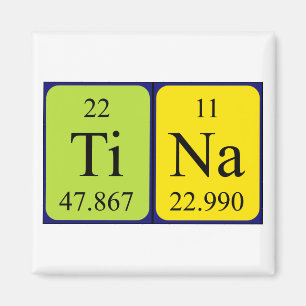 Aimant de nom de table périodique de Tina