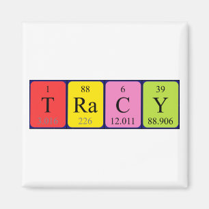 Aimant de nom de table périodique de Tracy