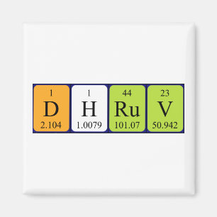aimant de nom de table périodique Dhruv