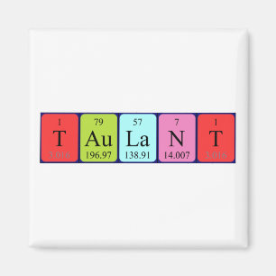 aimant de nom de table périodique en chambre forte