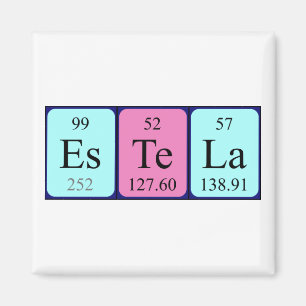 Aimant de nom de table périodique Estela