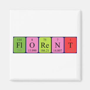 Aimant de nom de table périodique Florent