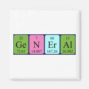 Aimant de nom de table périodique général