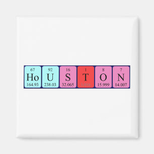 aimant de nom de table périodique Houston