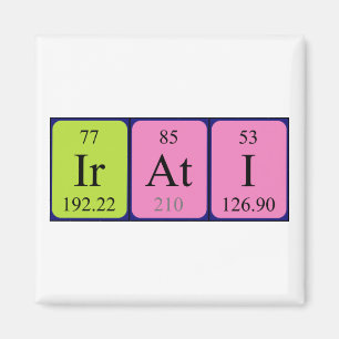 Aimant de nom de table périodique Irati