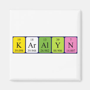 Aimant de nom de table périodique Karalyn