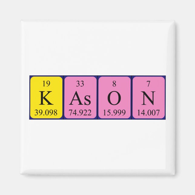 aimant de nom de table périodique Kason (Devant)