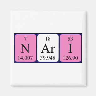 Aimant de nom de table périodique Nari