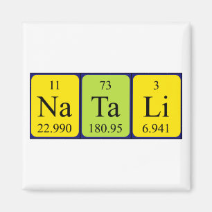 Aimant de nom de table périodique Natali