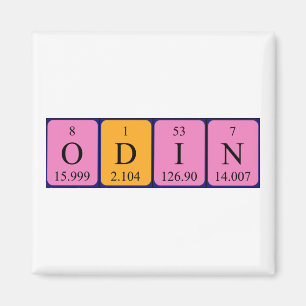 Aimant de nom de table périodique Odin