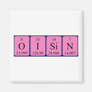 Aimant de nom de table périodique Oisin
