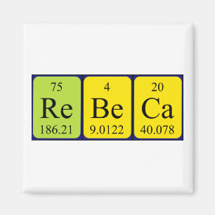 aimant de nom de table périodique Rebeca