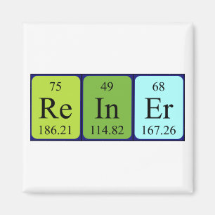 aimant de nom de table périodique Reiner