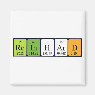 aimant de nom de table périodique Reinhard