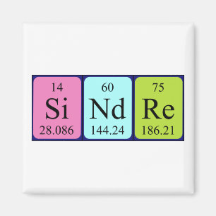 Aimant de nom de table périodique Sindre