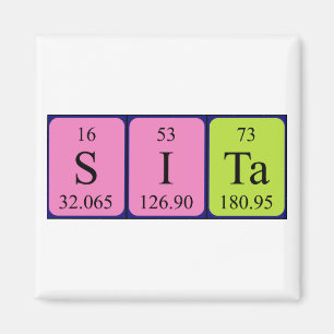 Aimant de nom de table périodique Sita