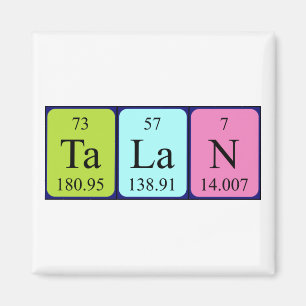 Aimant de nom de table périodique Talan