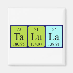 Aimant de nom de table périodique Talula
