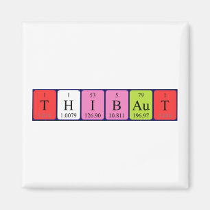 Aimant de nom de table périodique Thibaut