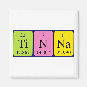 Aimant de nom de table périodique Tinna