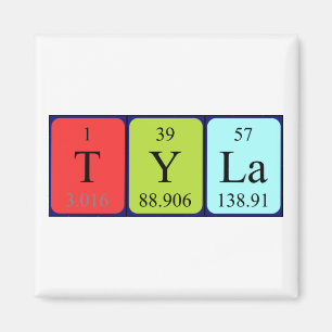 Aimant de nom de table périodique Tyla