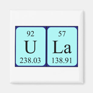 Aimant de nom de table périodique Ula