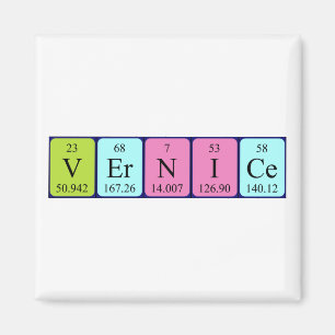 Aimant de nom de table périodique Vernice