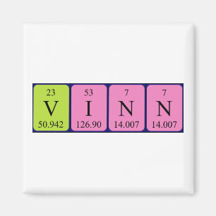 Aimant de nom de table périodique Vinn