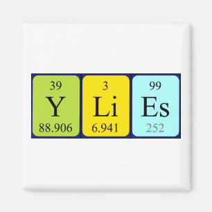 Aimant de nom de table périodique Ylies