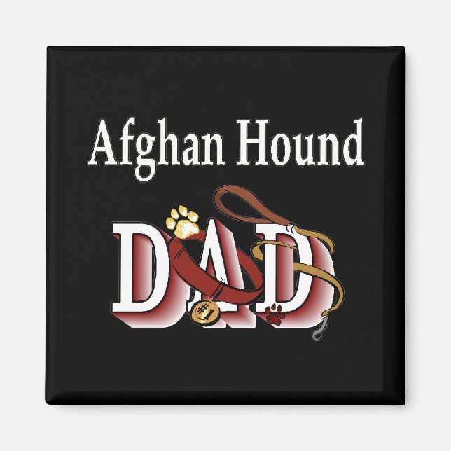 aimant de papa lévrier afghan (Devant)