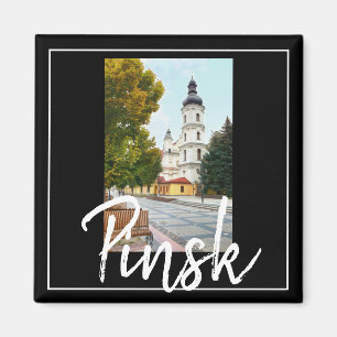 Aimant de paysage urbain de Pinsk d'architecture d