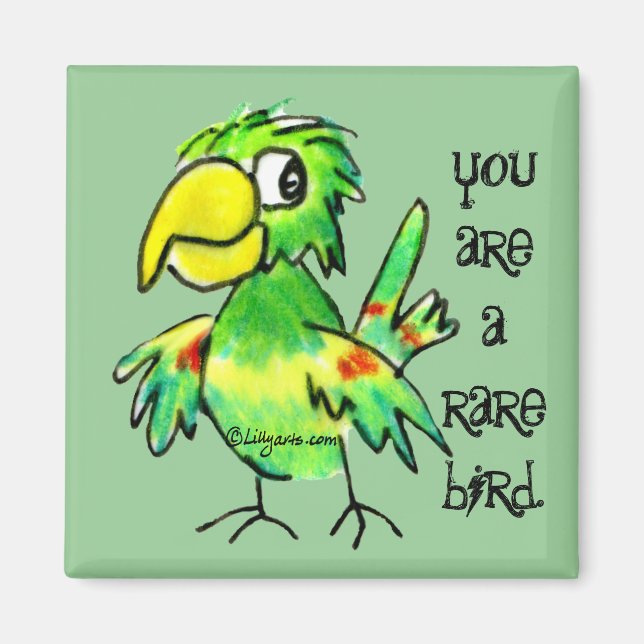 Aimant de perroquet vert (Devant)