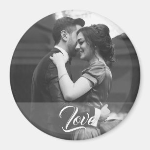 Aimant de photo de mariage avec amour des textes