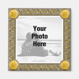 Aimant de photo encadré par fantaisie