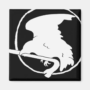 Aimant de pied-de-biche blanc/noir, en rond et