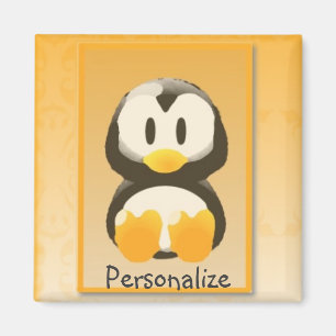 Aimant de pingouin orange