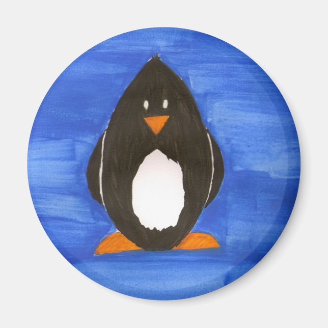 Aimant de pingouin peint (Devant)