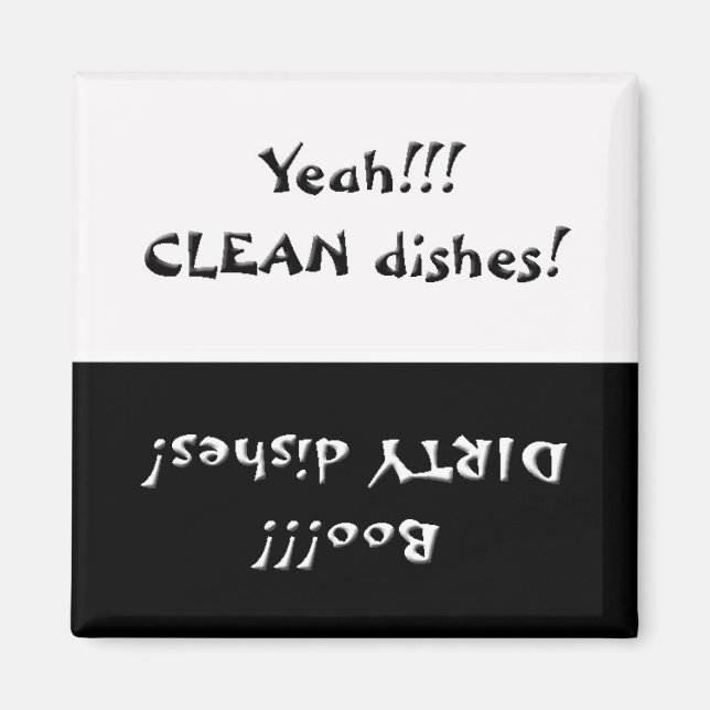Aimant De Plats Propres Ou Sale (Devant)