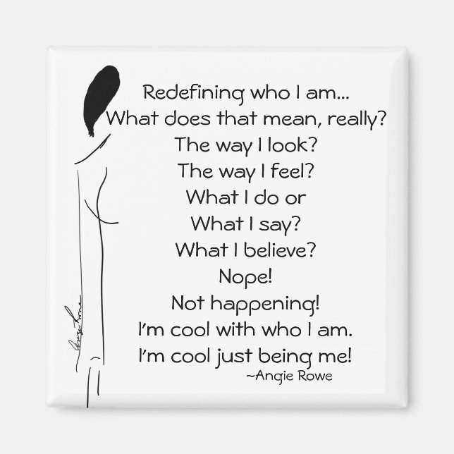 Aimant de poésie Carré de 2 pouces (Devant)