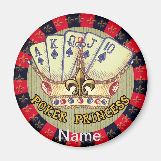 Aimant de poker Princess (Devant)