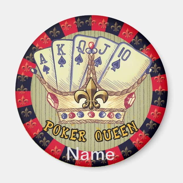 Aimant de Poker Queen (Devant)