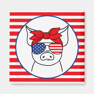 Aimant de porc patriotique